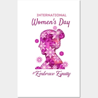 International Women's Day 2023, Embrace Equity Happy Women's Day Posters and Art